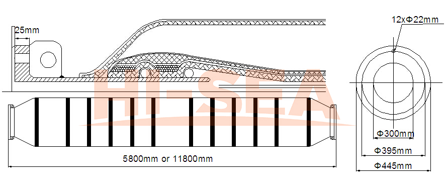 DN300 Dredge Self Floating Hose